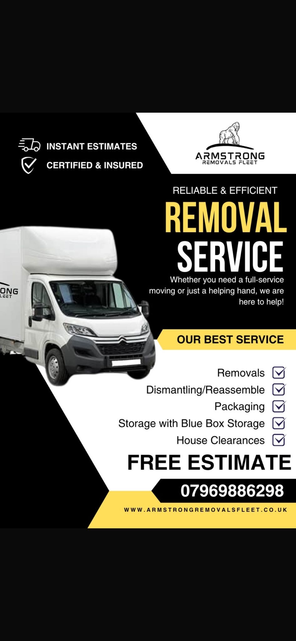 Armstrong Removals Fleet removal service